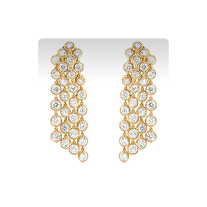 Pendientes de diseñador de diamantes naturales unisex, estilo bonito chapado en oro amarillo de 14kt para regalo, joyería de moda - Product Image 2