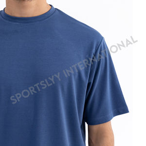 เสื้อยืดผ้าฝ้าย100% สำหรับผู้ชายเสื้อยืดธรรมดาคอกลมมาตรฐานพิมพ์โลโก้ได้ตามต้องการ - Product Image 6