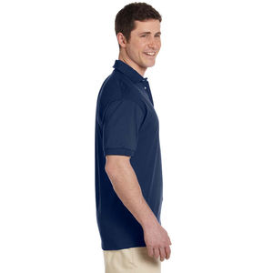 Navy Blue Bulk 100% Cotton Polo Shirts - T-Shirt <b>FLASH</b> POWERDRY POLO SHIRT MALE MACBLUE - Product Image 2