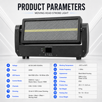 Projecteur LED Stroboscopique DMX RGBW 1000W à Tête Mobile avec Contrôle Sonore en Alliage d'Aluminium IP33 pour Scène et Mariages