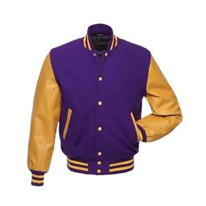 Chaqueta universitaria de béisbol con cierre de botón clásico bordado para hombre con logotipo personalizado chaqueta universitaria para hombre - Product Image 4