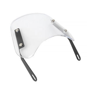 Deflector <span class=keywords><strong>de</strong></span> parabrisas <span class=keywords><strong>de</strong></span> motocicleta <span class=keywords><strong>de</strong></span> fácil montaje para varios modelos, incluyendo Honda y <span class=keywords><strong>Kawasaki</strong></span> con luces <span class=keywords><strong>de</strong></span> 5 7 pulgadas - Product Image 6