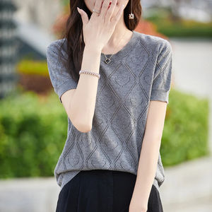 Camisas de mujer de manga corta moda Unisex camisetas de cuello redondo mujeres camisetas - Product Image 5