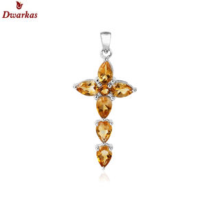 <b>Cross</b> Round Brilliant Cut Fine Jewelry Pendants & Charms 925 Sterling <b>Silver</b> Black Onyx Gemstone Charm Pendant for <b>Necklace</b> - Product Image 4