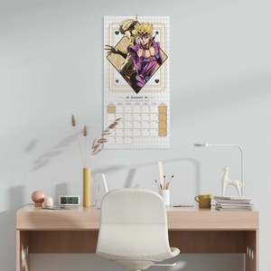 Calendario de pared de Jojo's Bizarre Adventure 2024 con escenas intrigaantes del manga para los fans - Product Image 1