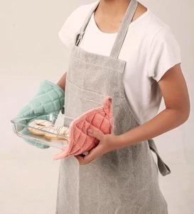 Custom Print Logo Pure Cotton Lightweight Durable Eco-Friendly Breathable Washable Reusable Adjustable Bib <b>Chef</b> <b>Apron</b> Cleaning - Product Image 5