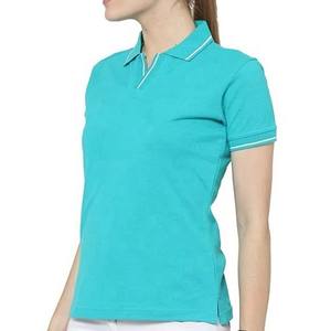 T-shirt polo pour femme en coton à manches courtes, vêtements décontractés, nouvelle arrivée, t-shirt polo pour femme en stock, t-shirt polo uni pour femme - Product Image 5