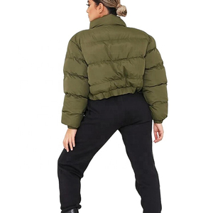 แจ็คเก็ตครอปผ้าไนลอนบุผ้านวมสำหรับผู้หญิงแฟชั่นมาแรง-คุณภาพสูง แห้งเร็ว และเป็นมิตรกับสิ่งแวดล้อม - Product Image 5