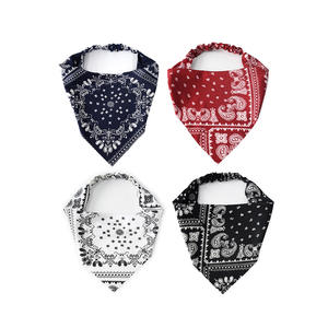 ผ้าพันคอยืดหยุ่นแบบคาดศีรษะพิมพ์ลายวินเทจผ้าโพกหัวผ้าฝ้ายผ้าพันหัวผ้าพันคอสามเหลี่ยมสำหรับผู้หญิงเด็กผู้หญิง - Product Image 5