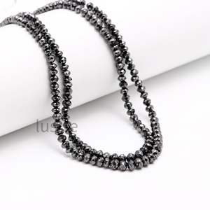 Excellentes perles de diamant noir naturel en fils de 5,3-6,5 mm, diamants en vrac pour la fabrication de bijoux, perles de diamant noir de 5,3-6,5 mm - Product Image 2