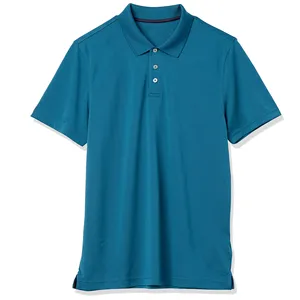 Camiseta polo 100% algodão para homens, camiseta polo clássica de golfe lisa e confortável com logotipo personalizado, com logotipo personalizado