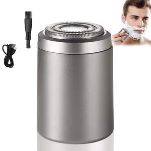 Rasoir électrique portable 2-en-1 pour hommes, rechargeable par USB, sans fil, étanche, rasoir rotatif IPX7 lavable - Product Image 2
