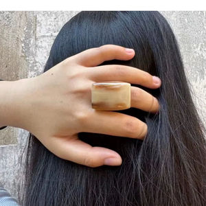 Buffalo Horn Ring Polished Party Ware Jewelry for Wedding Anniversary Hot Sale Color Natural Horn - Product Image 1
