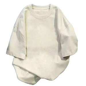 T-shirt à manches courtes 100% coton pour homme, style américain décontracté, coupe ample, haut pour homme, col rond, nouveau pour l'été - Product Image 4