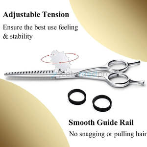 Ciseaux pour éclaircir et texturiser les cheveux, en acier inoxydable, outils de coupe de cheveux de salon, ciseaux de texturation pour barbier - Product Image 4