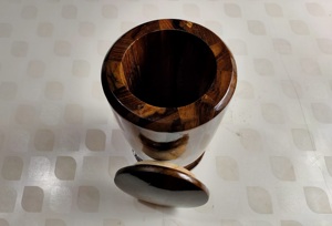 Handmade Wood Teardrop Urn for Pet Dogs Durable <b>Memorial</b> <b>Keepsake</b> with Natural Grain Finish - Product Image 2