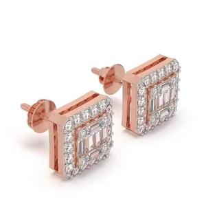 Boucles d'oreilles en diamant délicates à la mode pour demoiselles d'honneur et demoiselle d'honneur bijoux de mariage élégants coordonnés exportés d'Inde - Product Image 5