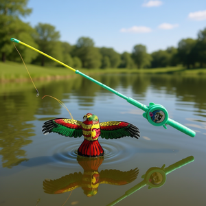 Caña de Pescar Dragón BDT de 70cm con Accesorio Águila de 30cm para Juguetes de Pesca al Aire Libre - Product Image 3