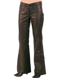 Vente en gros 2025 Pantalon en cuir pour femmes sur mesure Pantalon en cuir décontracté à taille moyenne en dentelle pour l'hiver Plat OEM disponible - Product Image 6