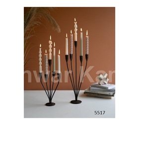 Juego de 2 piezas de candelabros cónicos de Metal altos, portavelas de estilo único para el hogar, sala de estar, artículo de decoración de Hotel - Product Image 1