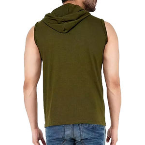 Sudaderas sin Mangas Ligeras al por Mayor, 100% Algodón, para Gimnasio y Entrenamiento, Sudaderas sin Mangas 100% Algodón Orgánico para Hombre, Impresión Personalizada - Product Image 6