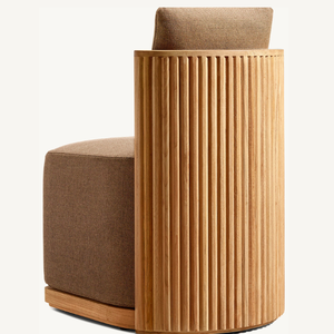 Un fauteuil de style moderne simple, adapté à une utilisation en extérieur, durable et de bonne qualité, fabriqué en bois de teck. - Product Image 3