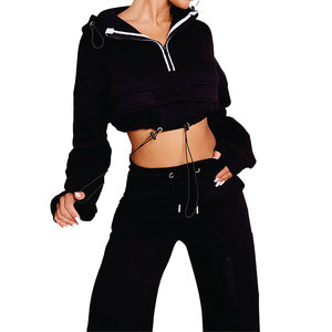 Conjunto Deportivo Corto de Moda para Mujer, Chándal Informal con Capucha para Uso Diario - Product Image 2