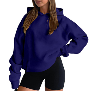 Sweat à capuche en coton de haute qualité pour femme, style tendance, respirant, tricoté pour l'hiver, streetwear, imprimé personnalisé sur le devant, en promotion - Product Image 4