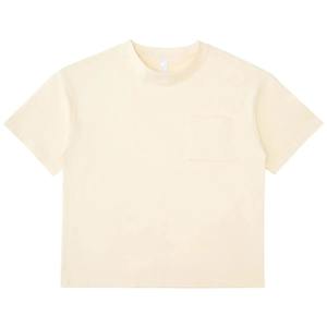 Camiseta holgada con bolsillo básico unisex, camisetas formales de punto de algodón sólido para hombre, ropa de calle informal de gran tamaño, camiseta con logotipo personalizado y bolsillo - Product Image 4