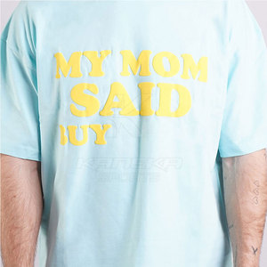 เสื้อยืดโอเวอร์ไซส์ผู้ชายทรงปกติ ดีไซน์สตรีทแวร์ทันสมัย ผ้าฝ้าย 100% ระบายอากาศได้ดี แห้งเร็ว สวมใส่สบาย - Product Image 2