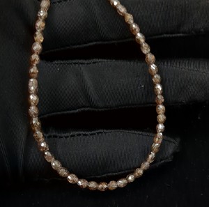 Perles de pierres précieuses à facettes en diamant Champagne perles de pierre de haute qualité pour la fabrication de bijoux unité de brin 100% brun clair naturel - Product Image 2