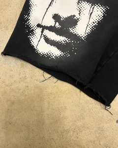 Shorts de plage décontractés pour hommes personnalisés, design vintage, coton lourd, imprimé à l'écran, dentelle, taille élastique, séchage rapide, respirant - Product Image 3