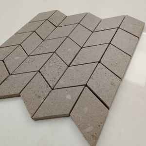 PapierMushroom 48mm Diamond Leaf Full body vitrifié Céramique mosaictiles Planchers de salle de bain Planchers de cuisine Surface sèche floors296x346mm - Product Image 2