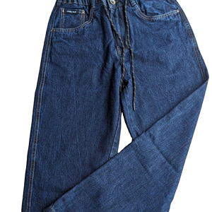 Denim décontracté femmes jean taille haute classique jambe large lâche déchiré pantalon Denim femmes jean genou déchirure Baggy jean - Product Image 2