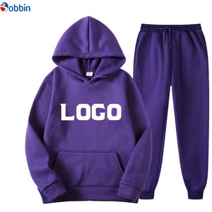 Ensemble sweat-shirt et jogging unisexe en polaire pour homme, jogging en coton épais, survêtement décontracté pour homme, logo personnalisé, survêtement avec capuche, uni - Product Image 3