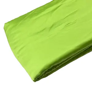 High Quality Green Satin Polyester Plain Fabrics For Women's Garments Uniform And Garments Deals In Wholesale