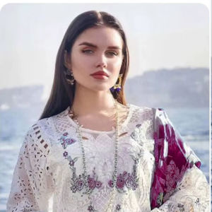 Elegante Salwar Kameez indio para adultos con bordado de algodón Cambric Vibrant Maslin Impresión digital Dupatta incluida - Product Image 1