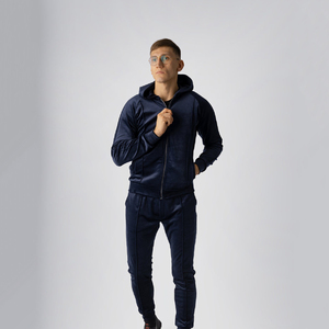 OEM Wholesale High Quality Custom Logo Oversized Velvet <b>Tracksuits</b> Full Zip Men <b>Velour</b> <b>Tracksuit</b> - Product Image 6