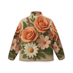 Dernier modèle à la mode imprimé sur mesure à capuche vêtements d'hiver manteau blanc veste matelassée à la mode pour hommes - Product Image 2