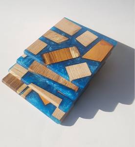 Posavasos de té de madera y resina epoxi con textura Natural, diseño creativo, alfombrillas y palmaditas de madera decorativas, platos, manteles individuales tipo vajilla - Product Image 5