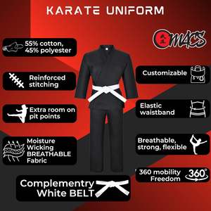 Karate GI artes marciales cordón elástico uniforme de Karate para niños y adultos estudiante ligero Gi con cinturón gratis - Product Image 5