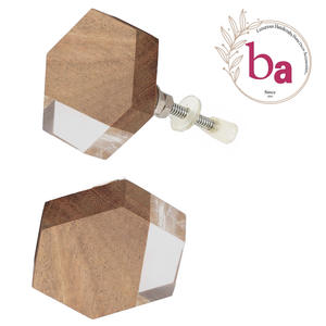 Boutons d'armoire de porte de tiroir en bois de résine transparente moderne pour cuisine et salle de bain poignée de traction et boutons de placard pour une utilisation dans une armoire - Product Image 1