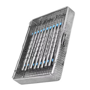 Ensemble de 7 éleveurs de racines luxatrices PDL pour implants dentaires, revêtement en titane bleu, manuel, certifié CE par SurgiRight Instrument - Product Image 3