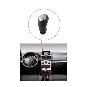 Pommeau de levier de vitesse en cuir Renault Megane 2 & pour Dacia Logan 5/6 vitesses Pommeau de voiture en cristal - 8200379950 - Product Image 3