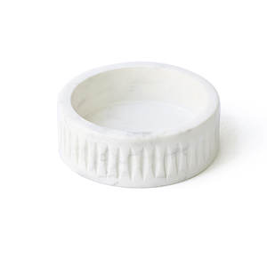 Cuenco de mármol blanco natural hecho a mano elegante de alta demanda para uso en cocina o mesa de comedor disponible al mejor precio - Product Image 1