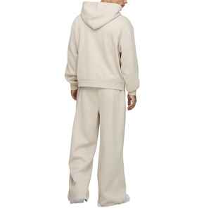 Conjunto de 2 Piezas de Sudadera con Capucha y Pantalones Deportivos Holgados de Estilo Urbano, Unisex, Gruesos, Casuales - Product Image 4