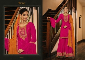 ชุดแต่งงานสไตล์ปากีสถานสุดคลาสสิก,สำหรับงานปักผ้าไหมเนื้อนุ่มสไตล์ Salwar Kameez พร้อมผ้าออร์แกนซ่า Dupatta คุณภาพส่งออกในระดับต่ำจากอินเดีย - Product Image 3