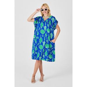 Abito Oversize con scollo a V fantasia a conchiglia - Product Image 3
