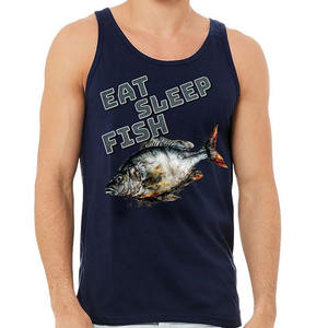 Vente en gros impression sublimation graphique débardeurs de pêche sans manches hommes camouflage uni imprimé UV boutons hauts de pêche et de chasse - Product Image 4