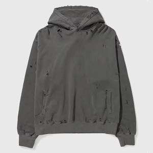 Streetwear lourd de haute qualité lavage à l'acide sweats à capuche pour hommes sur mesure Vintage en détresse sweats en coton lavé - Product Image 6